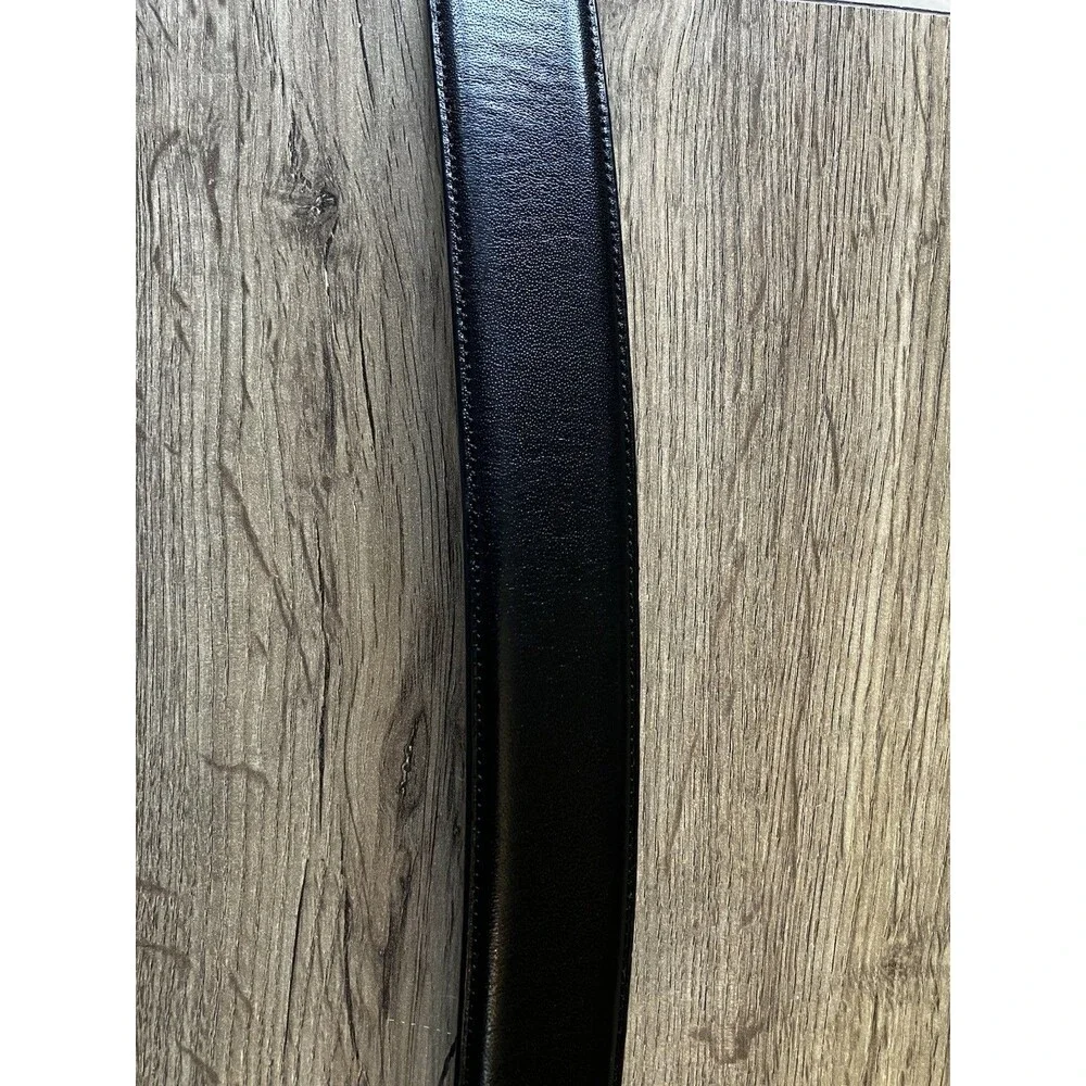Roundtree & Yorke Black Full Grain Cowhide Dress Belt - Men's Size 44/110